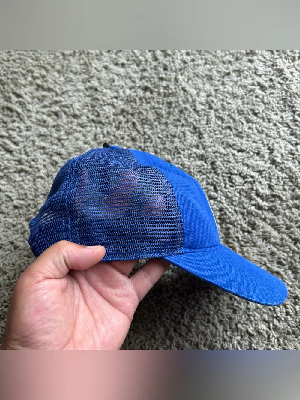 NWT Carhartt Force Hat Mens OS Adjustable Snap Back Blue Canvas Mesh Trucker Cap